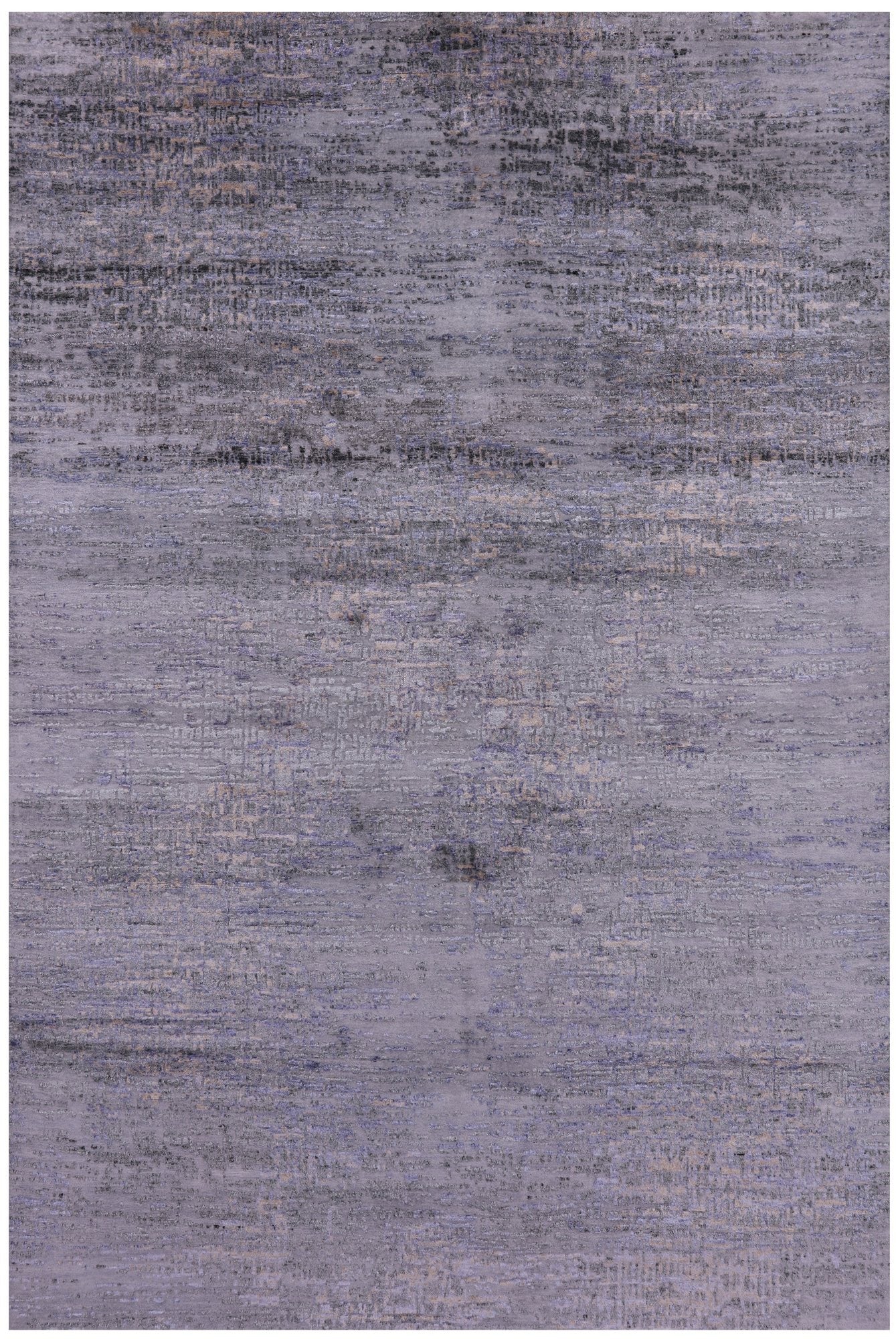 Contemporary Hand Knotted Wool & Silk Rug - 6' 1" X 8' 11" - Golden Nile