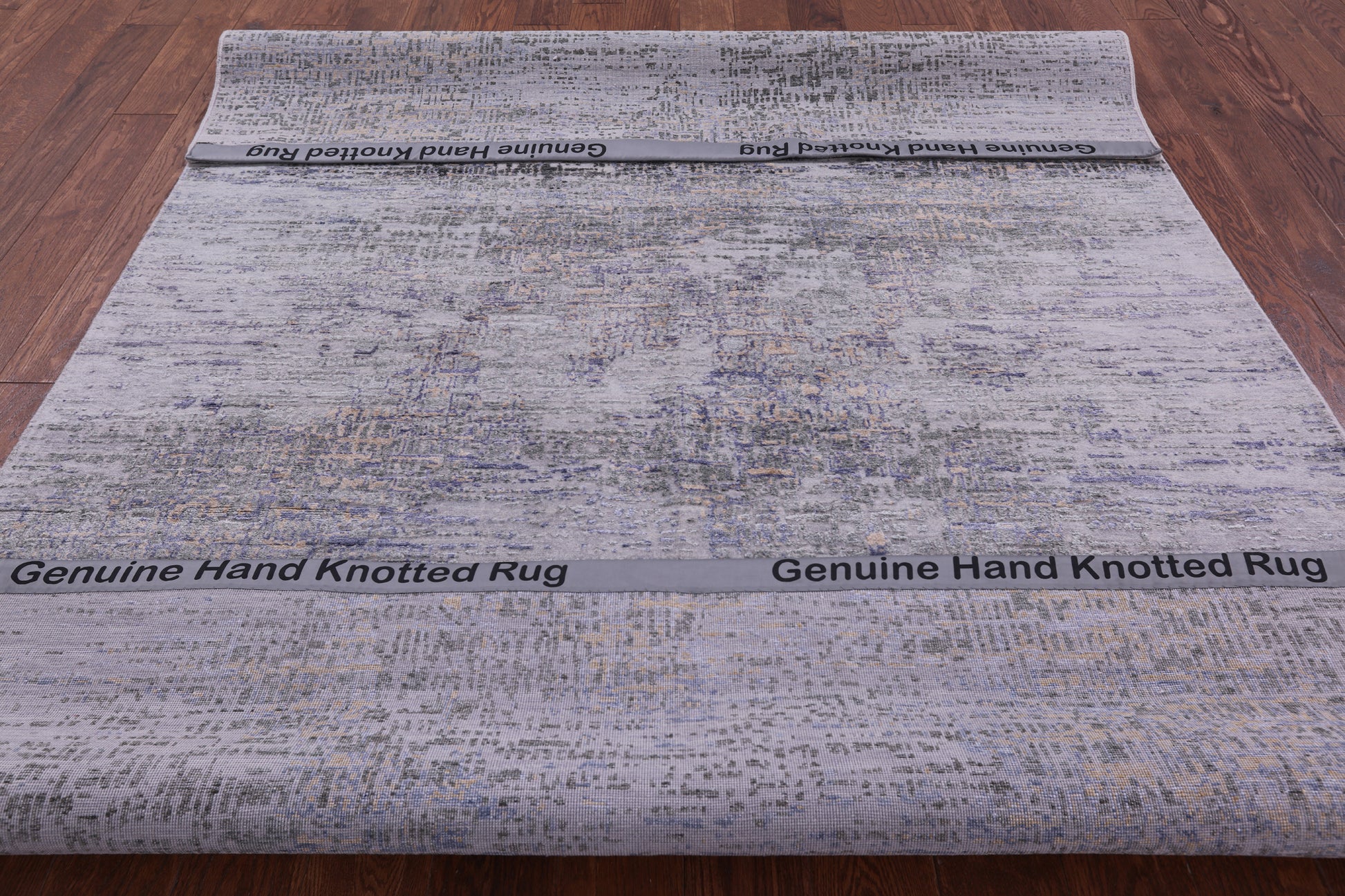 Contemporary Hand Knotted Wool & Silk Rug - 6' 1" X 8' 11" - Golden Nile