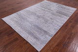 Contemporary Hand Knotted Wool & Silk Rug - 6' 1" X 8' 11" - Golden Nile
