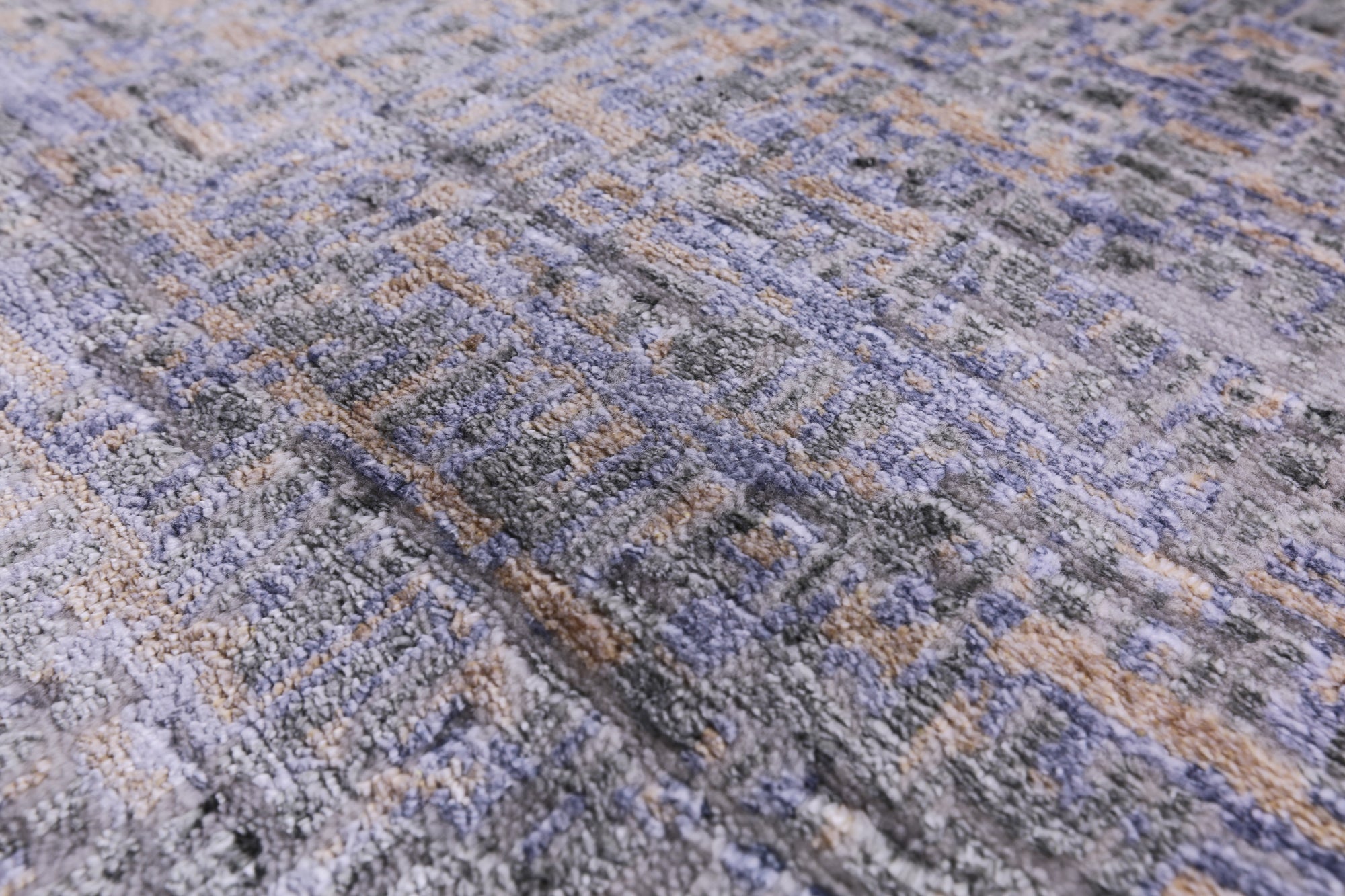 Contemporary Hand Knotted Wool & Silk Rug - 6' 1" X 8' 11" - Golden Nile