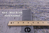 Contemporary Hand Knotted Wool & Silk Rug - 6' 1" X 8' 11" - Golden Nile