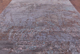 Modern Handmade Wool & Silk Rug - 9' 0" X 12' 7" - Golden Nile