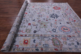 Light Blue Turkish Oushak Hand Knotted Wool Rug - 9' 1" X 11' 10" - Golden Nile
