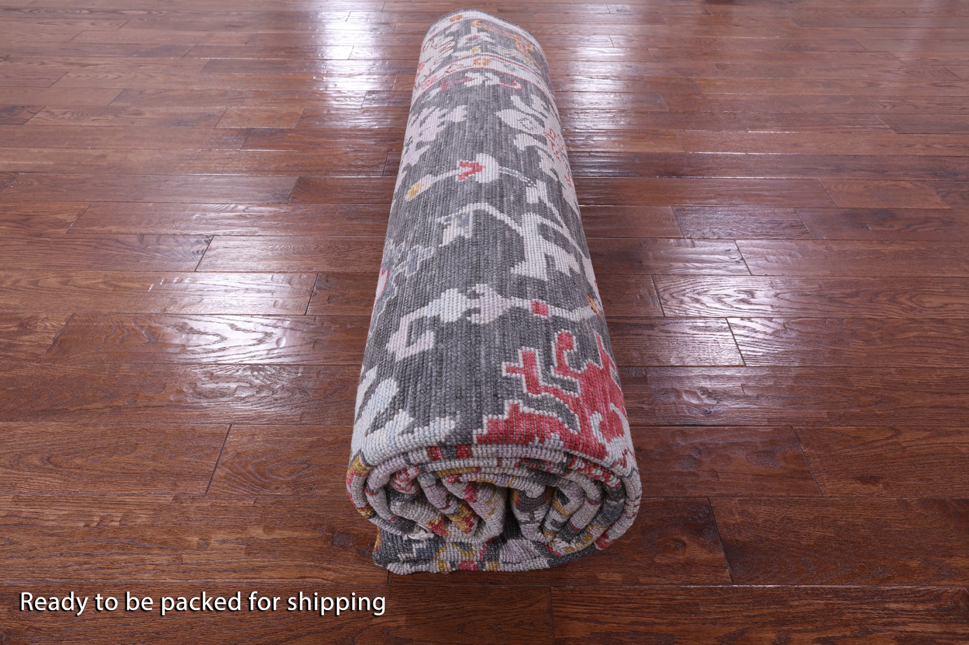 Grey Turkish Oushak Hand Knotted Wool Rug - 9' 1" X 11' 10" - Golden Nile