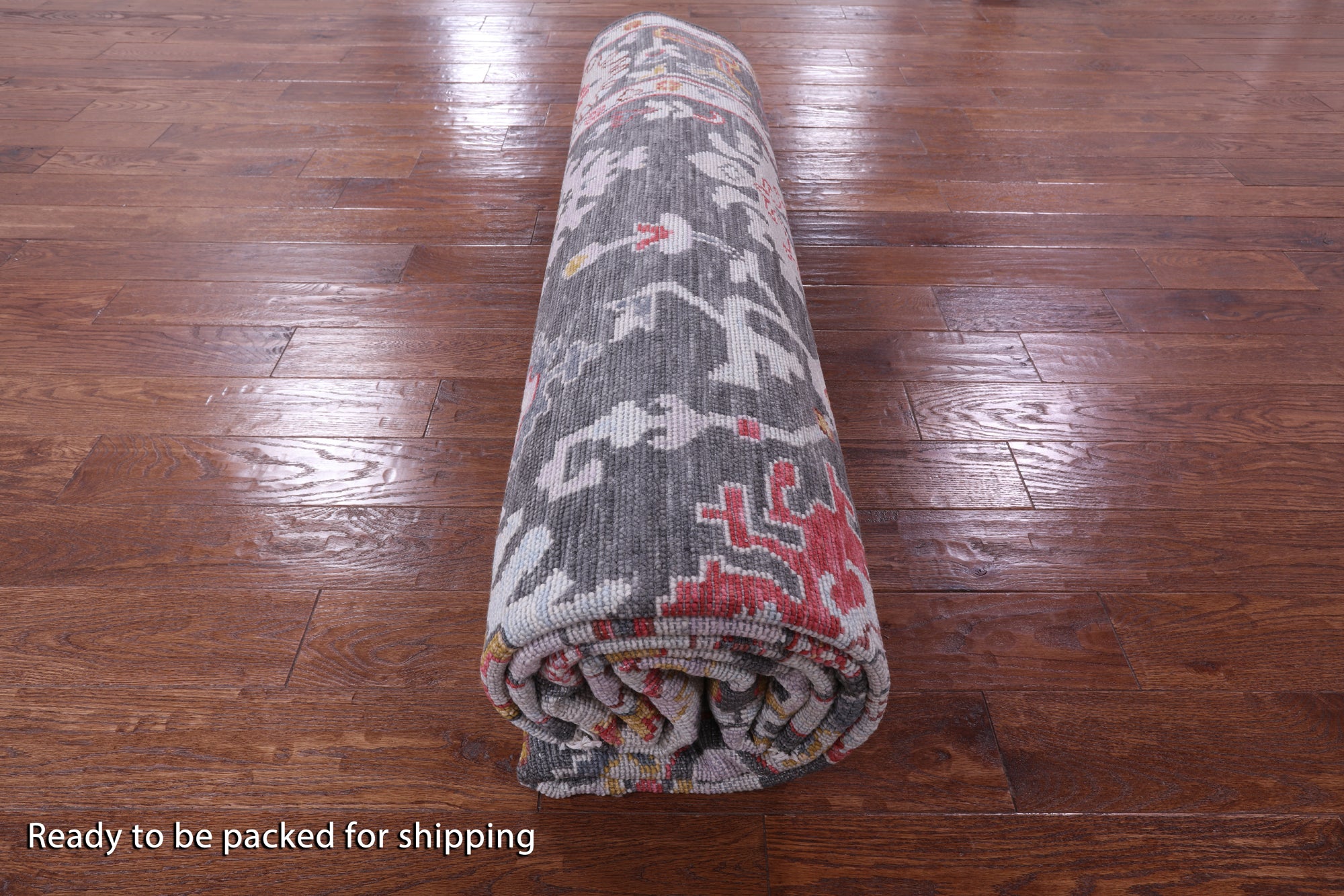 Grey Turkish Oushak Hand Knotted Wool Rug - 9' 1" X 11' 10" - Golden Nile