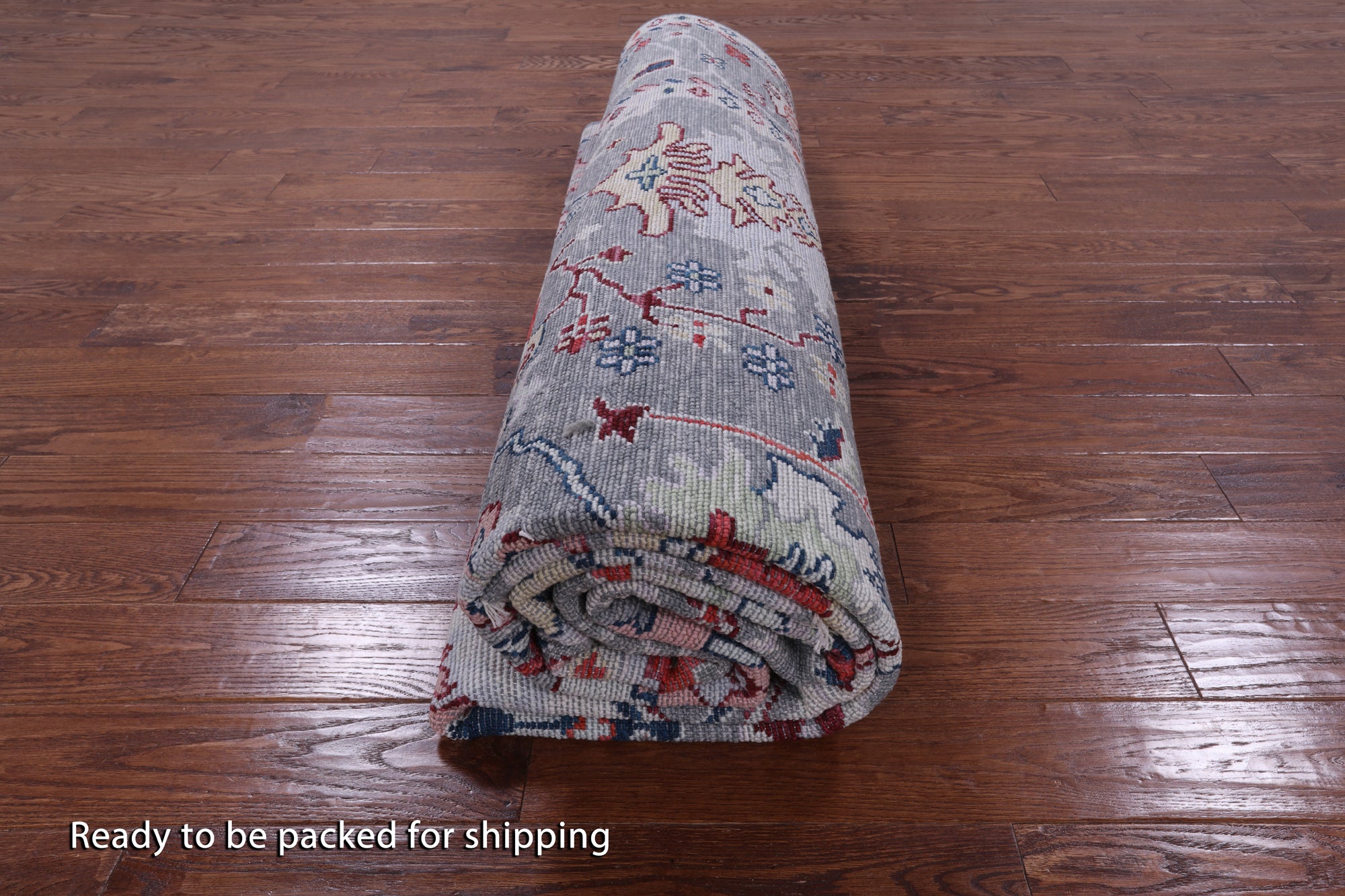 Grey Turkish Oushak Hand Knotted Wool Rug - 9' 3" X 11' 11" - Golden Nile
