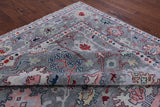 Grey Turkish Oushak Hand Knotted Wool Rug - 9' 3" X 11' 11" - Golden Nile