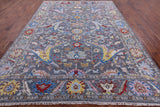 Grey Turkish Oushak Hand Knotted Wool Rug - 9' 1" X 12' 6" - Golden Nile