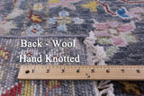 Grey Turkish Oushak Hand Knotted Wool Rug - 9' 1" X 12' 6" - Golden Nile