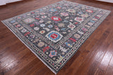 Grey Turkish Oushak Hand Knotted Wool Rug - 9' 2" X 12' 0" - Golden Nile