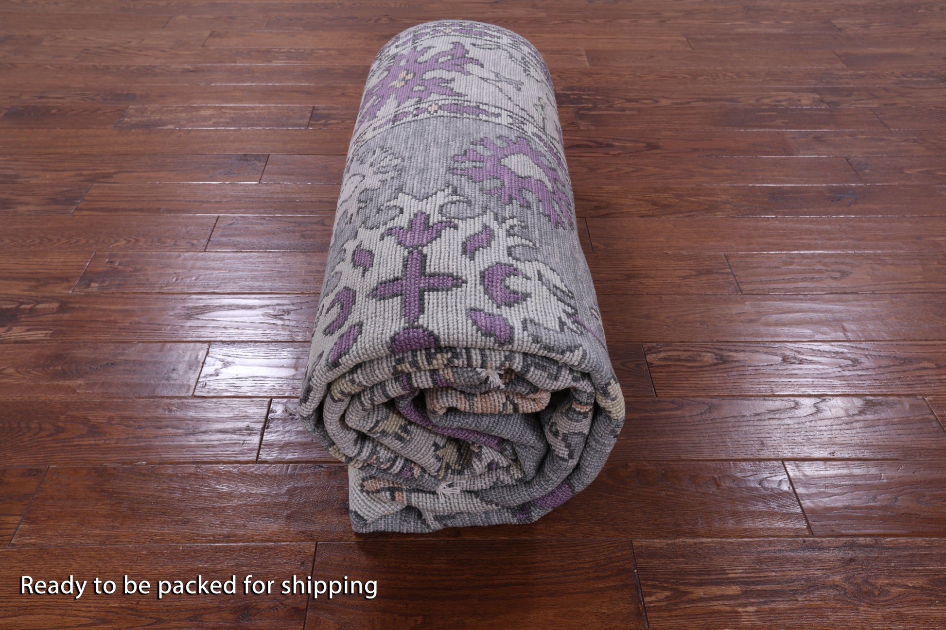 Grey Turkish Oushak Hand Knotted Wool Rug - 9' 2" X 11' 11" - Golden Nile
