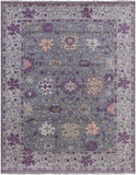Grey Turkish Oushak Hand Knotted Wool Rug - 9' 2" X 11' 11" - Golden Nile