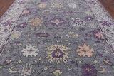 Grey Turkish Oushak Hand Knotted Wool Rug - 9' 2" X 11' 11" - Golden Nile