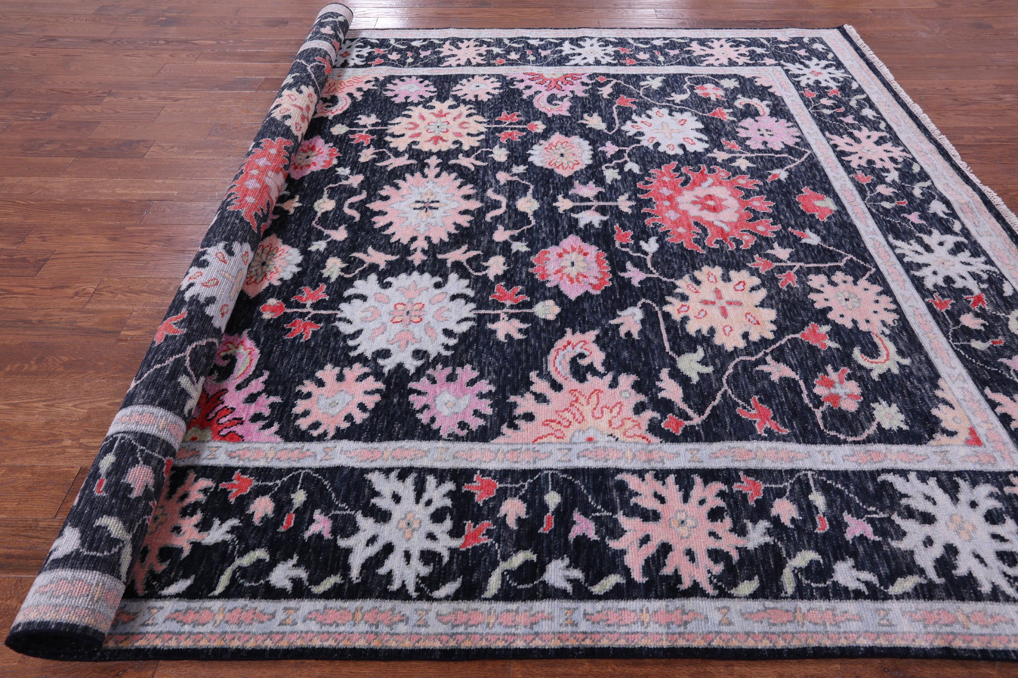 Grey Turkish Oushak Handmade Wool Rug - 9' 2" X 11' 11" - Golden Nile