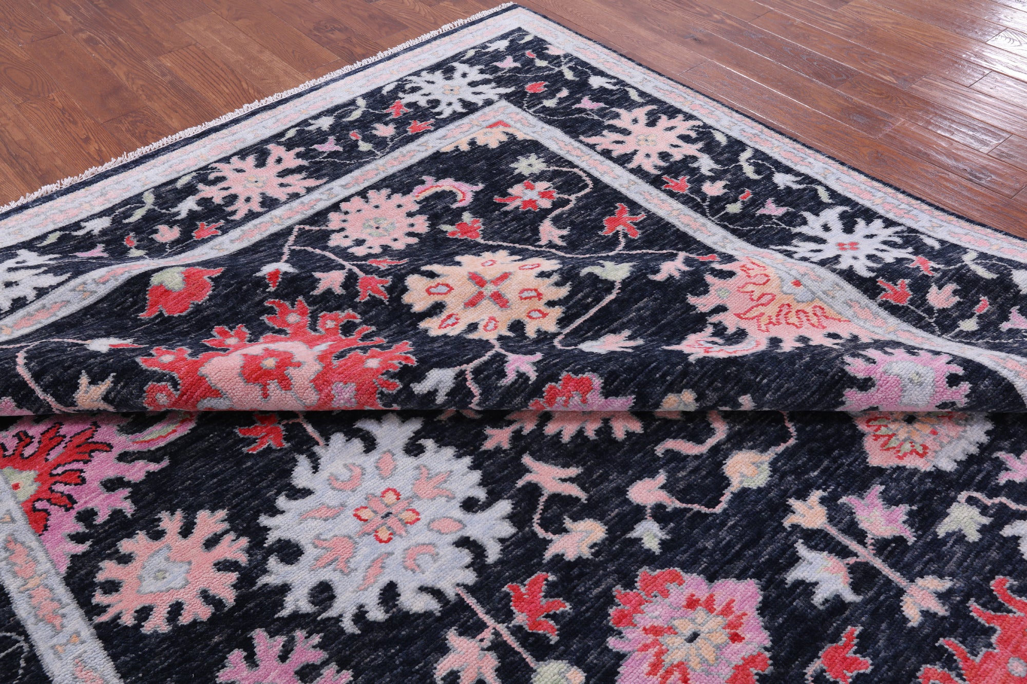 Grey Turkish Oushak Handmade Wool Rug - 9' 2" X 11' 11" - Golden Nile