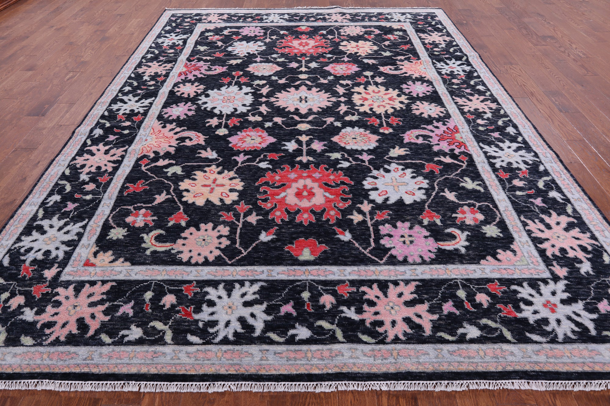 Grey Turkish Oushak Handmade Wool Rug - 9' 2" X 11' 11" - Golden Nile