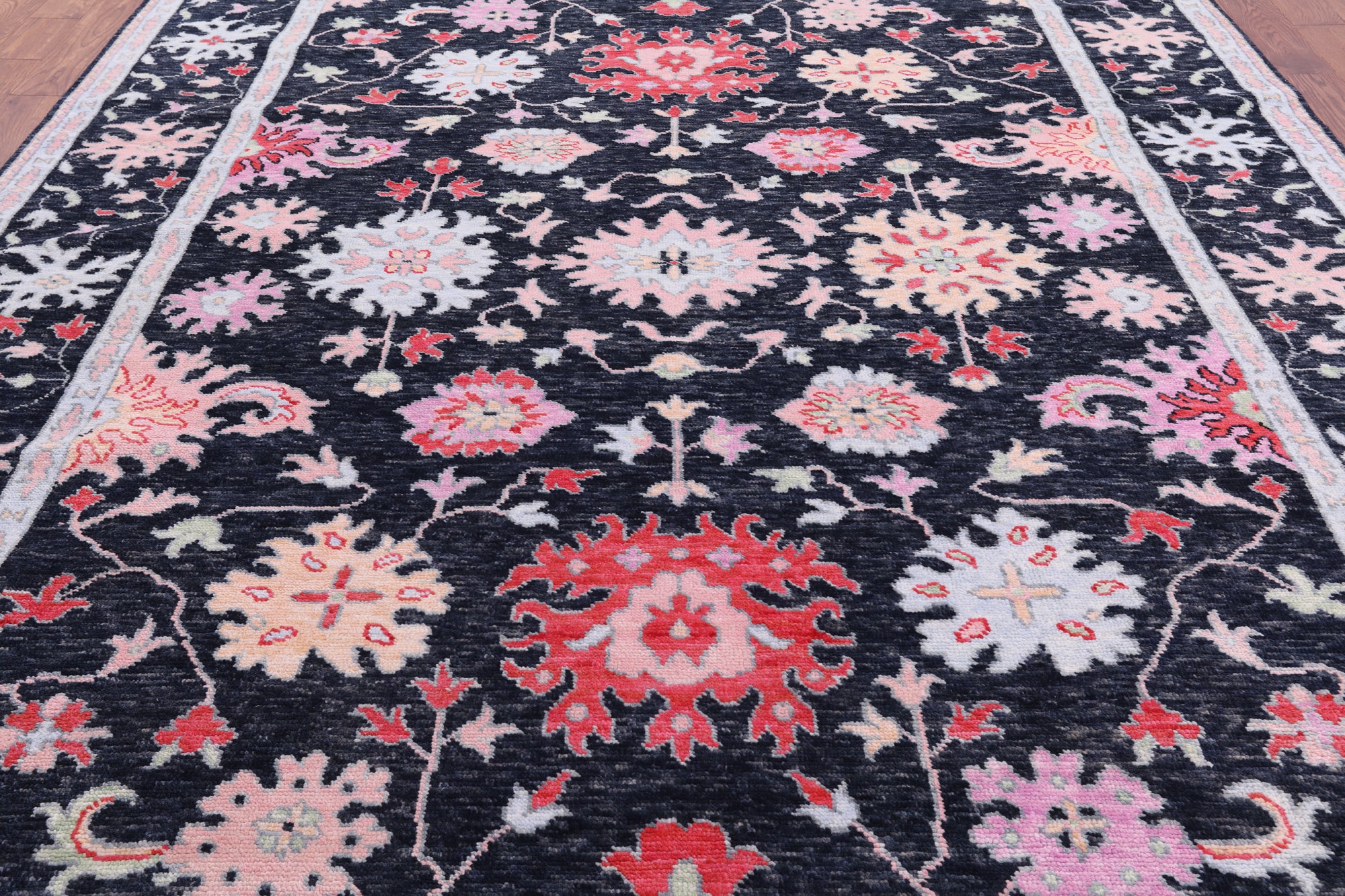 Grey Turkish Oushak Handmade Wool Rug - 9' 2" X 11' 11" - Golden Nile