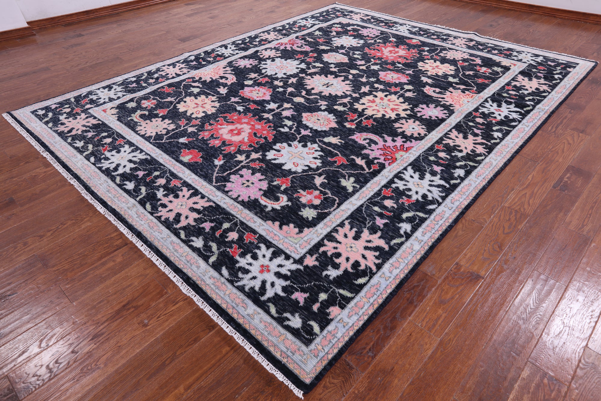Grey Turkish Oushak Handmade Wool Rug - 9' 2" X 11' 11" - Golden Nile