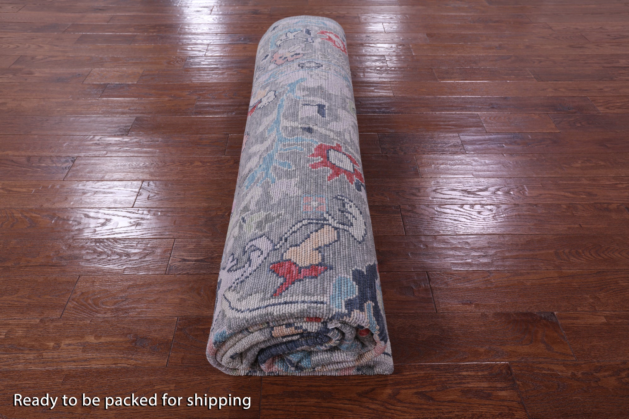 Grey Turkish Oushak Hand Knotted Wool Rug - 9' 3" X 11' 8" - Golden Nile