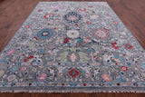 Grey Turkish Oushak Hand Knotted Wool Rug - 9' 3" X 11' 8" - Golden Nile