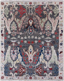 Grey Turkish Oushak Hand Knotted Wool Rug - 9' 5" X 11' 8" - Golden Nile