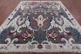 Grey Turkish Oushak Hand Knotted Wool Rug - 9' 5" X 11' 8" - Golden Nile