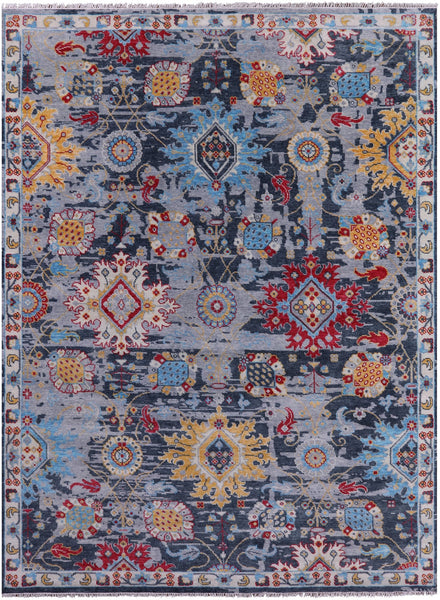 Turkish Oushak Hand Knotted Wool Rug - 9' 2" X 12' 2" - Golden Nile