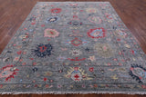 Grey Turkish Oushak Hand Knotted Wool Rug - 8' 1" X 10' 0" - Golden Nile