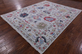 Blue Turkish Oushak Hand Knotted Wool Rug - 8' 2" X 10' 2" - Golden Nile