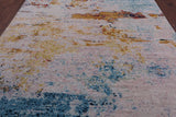 Modern Hand Knotted Wool Rug - 8' 1" X 9' 10" - Golden Nile