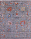 Turkish Oushak Hand Knotted Wool Rug - 7' 10" X 9' 11" - Golden Nile