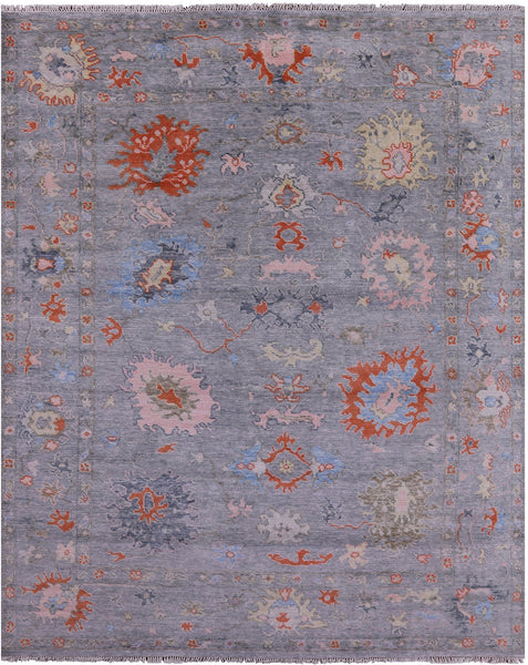 Turkish Oushak Hand Knotted Wool Rug - 7' 10" X 9' 11" - Golden Nile