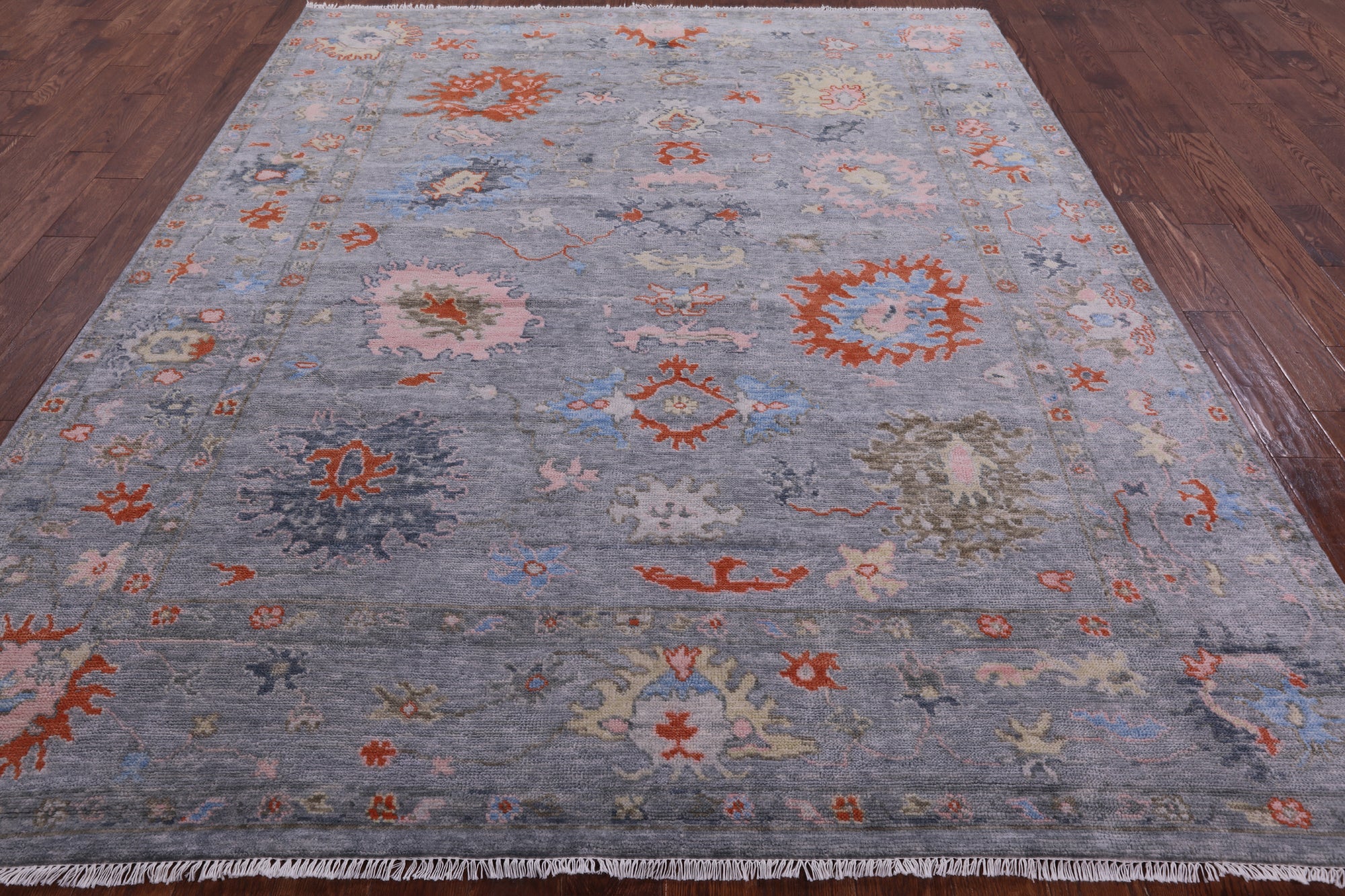 Turkish Oushak Hand Knotted Wool Rug - 7' 10" X 9' 11" - Golden Nile