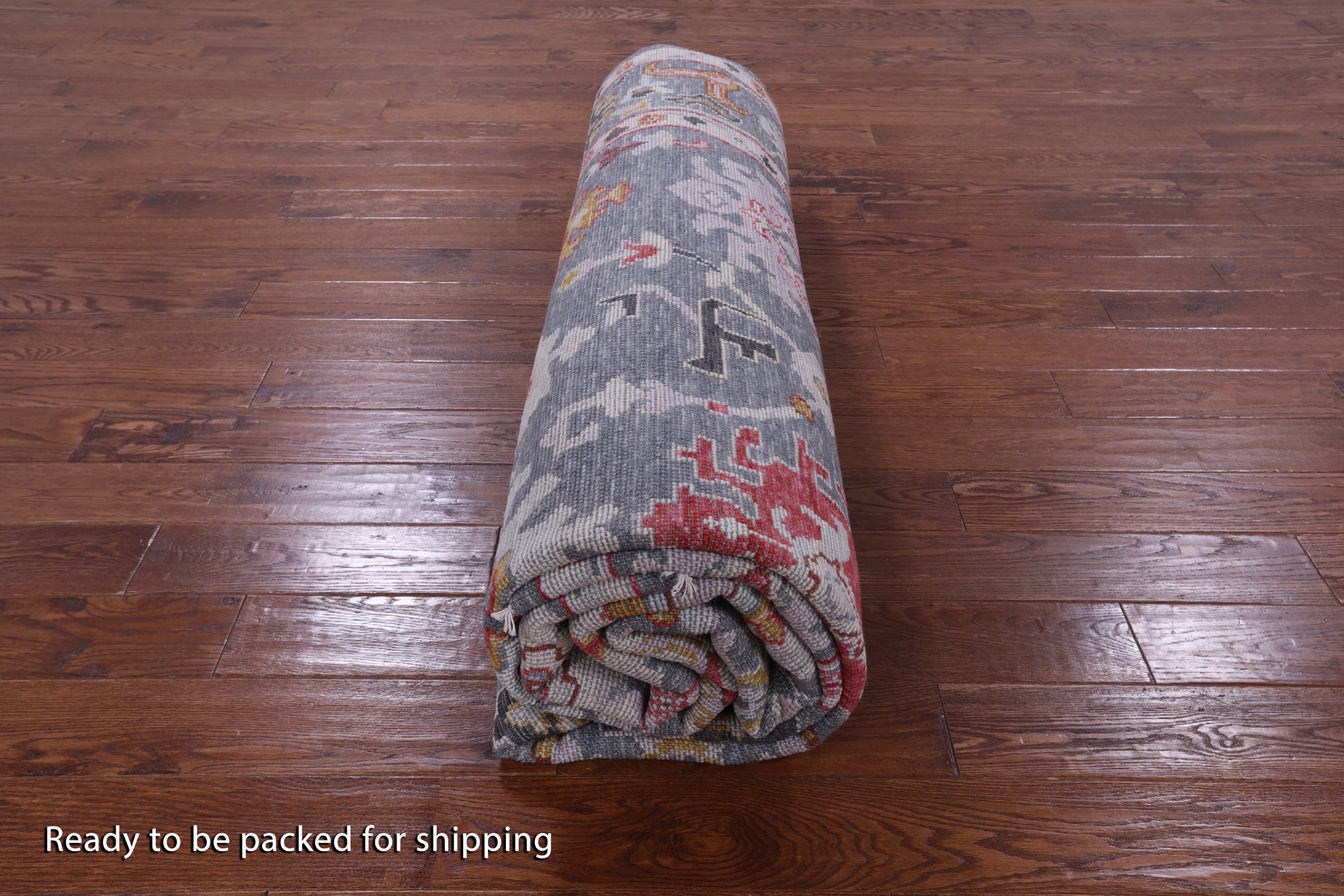 Grey Turkish Oushak Hand Knotted Wool Rug - 9' 3" X 11' 10" - Golden Nile