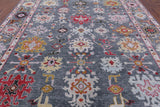 Grey Turkish Oushak Hand Knotted Wool Rug - 9' 3" X 11' 10" - Golden Nile