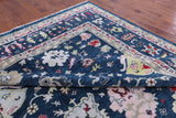 Blue Turkish Oushak Hand Knotted Wool Rug - 10' 2" X 13' 10" - Golden Nile