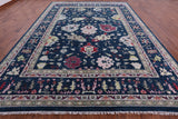 Blue Turkish Oushak Hand Knotted Wool Rug - 10' 2" X 13' 10" - Golden Nile