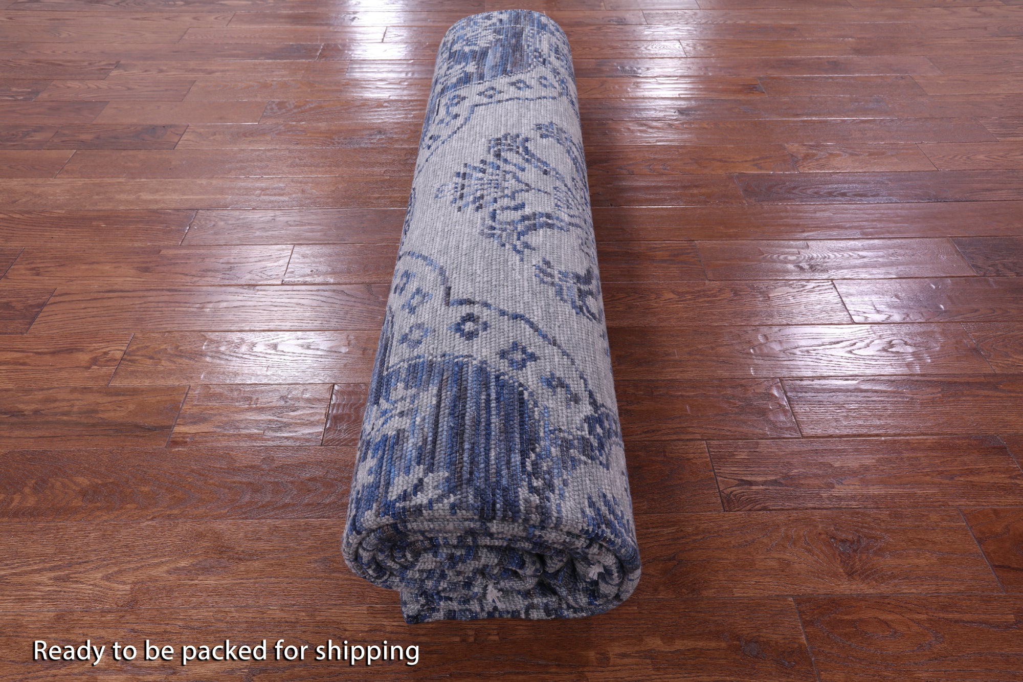 Contemporary Handmade Wool Rug - 9' 1" X 12' 2" - Golden Nile