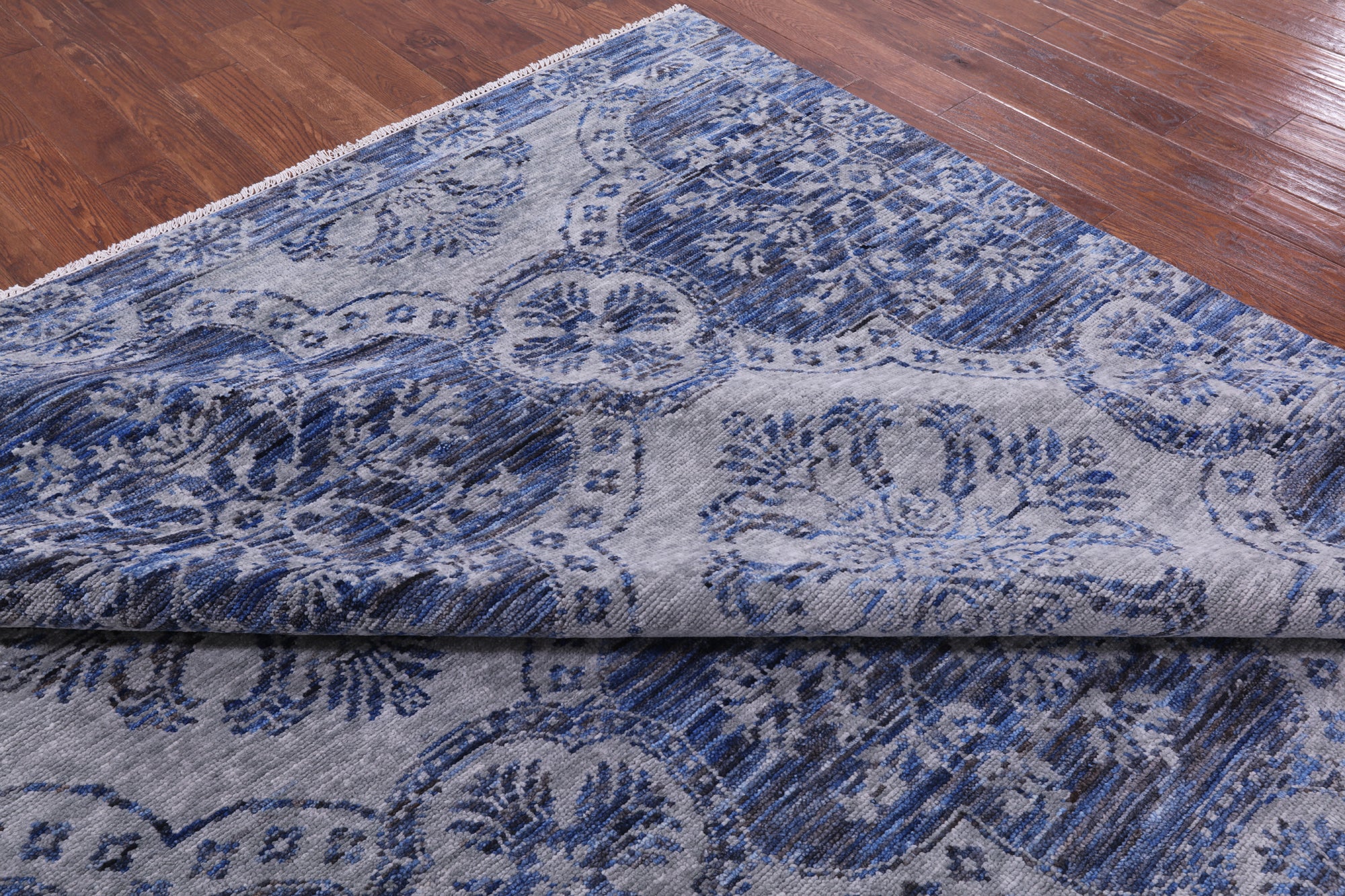 Contemporary Handmade Wool Rug - 9' 1" X 12' 2" - Golden Nile