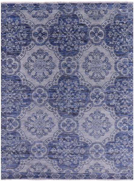 Contemporary Handmade Wool Rug - 9' 1" X 12' 2" - Golden Nile