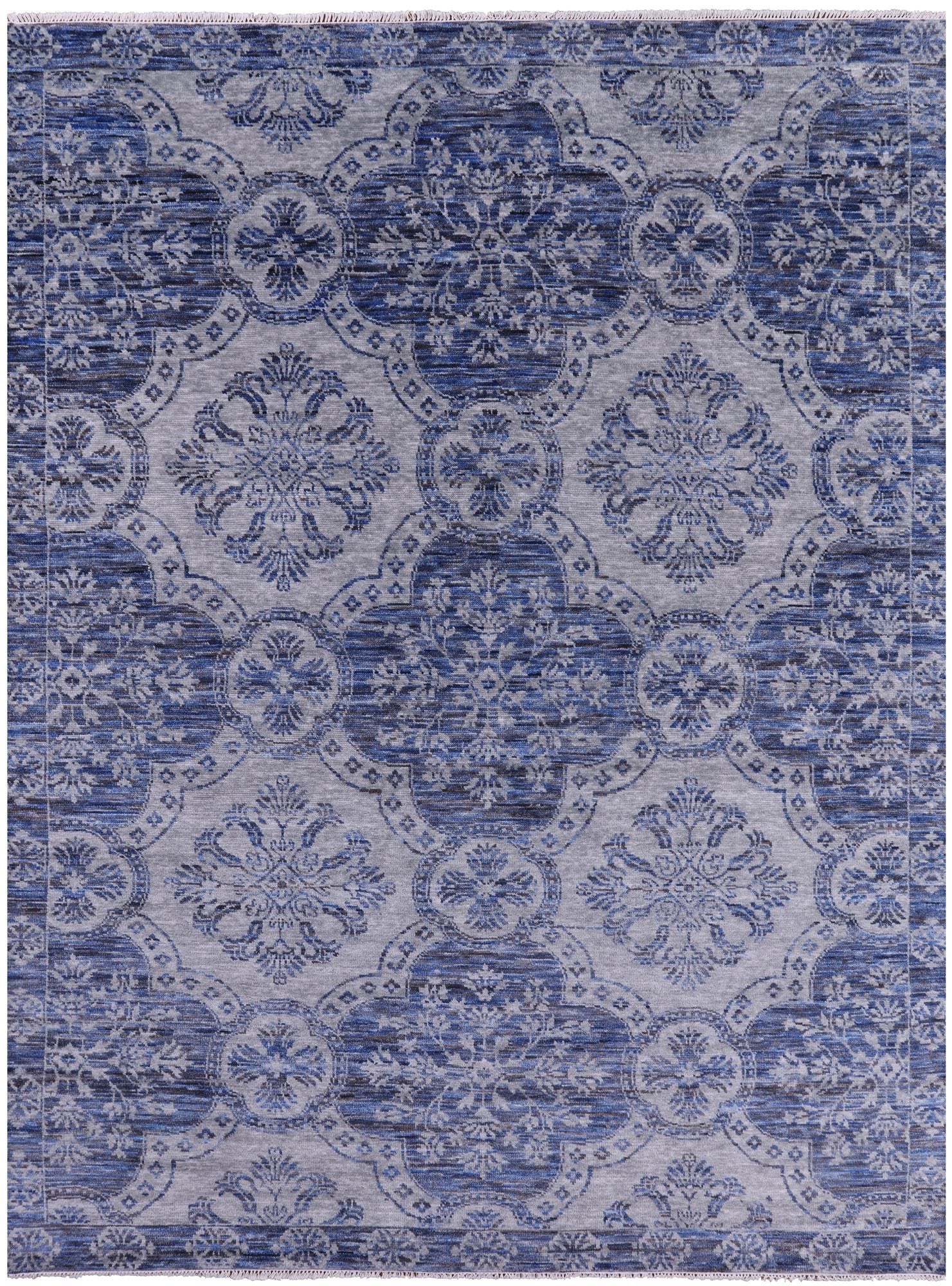Contemporary Handmade Wool Rug - 9' 1" X 12' 2" - Golden Nile