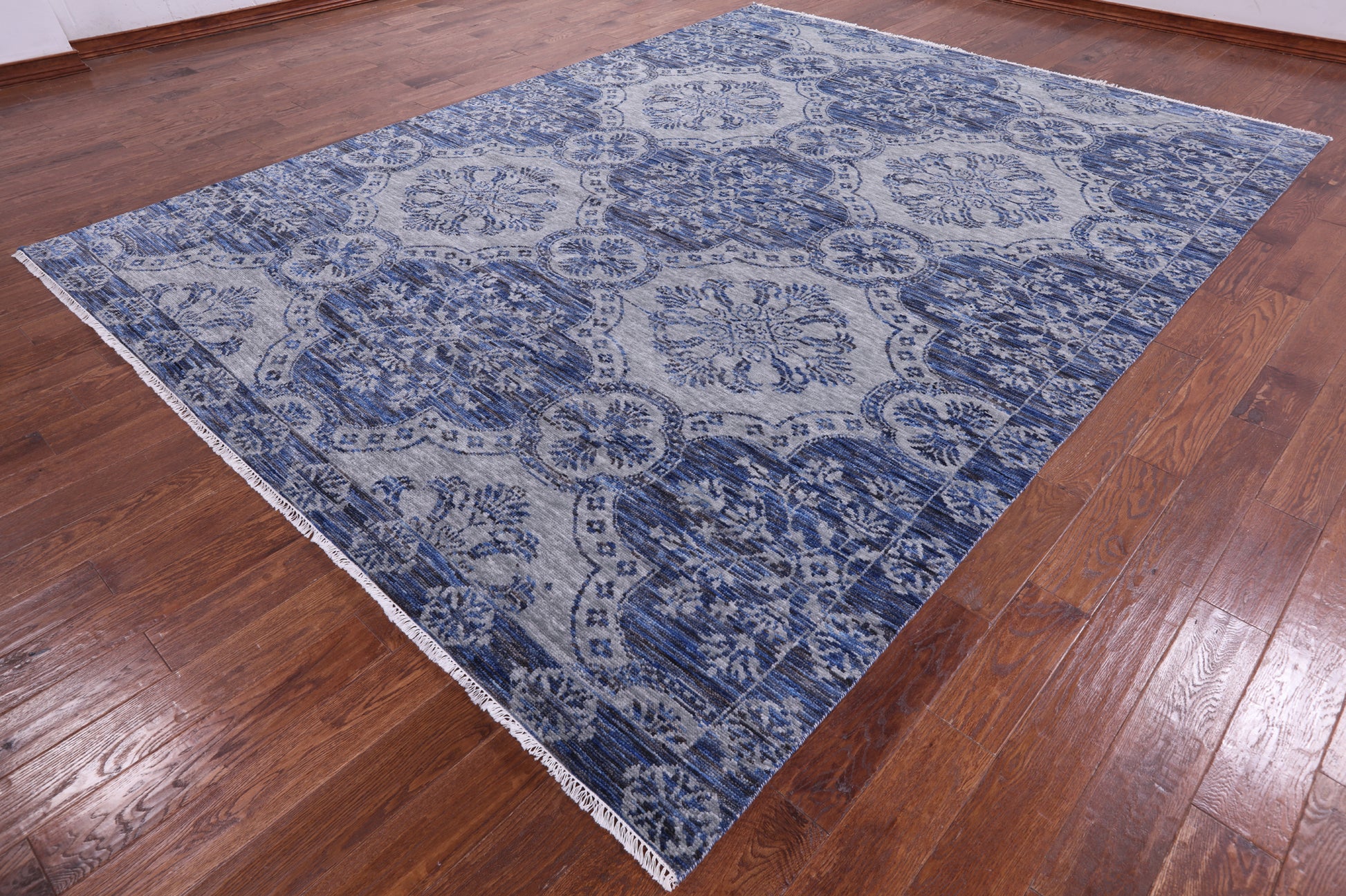 Contemporary Handmade Wool Rug - 9' 1" X 12' 2" - Golden Nile