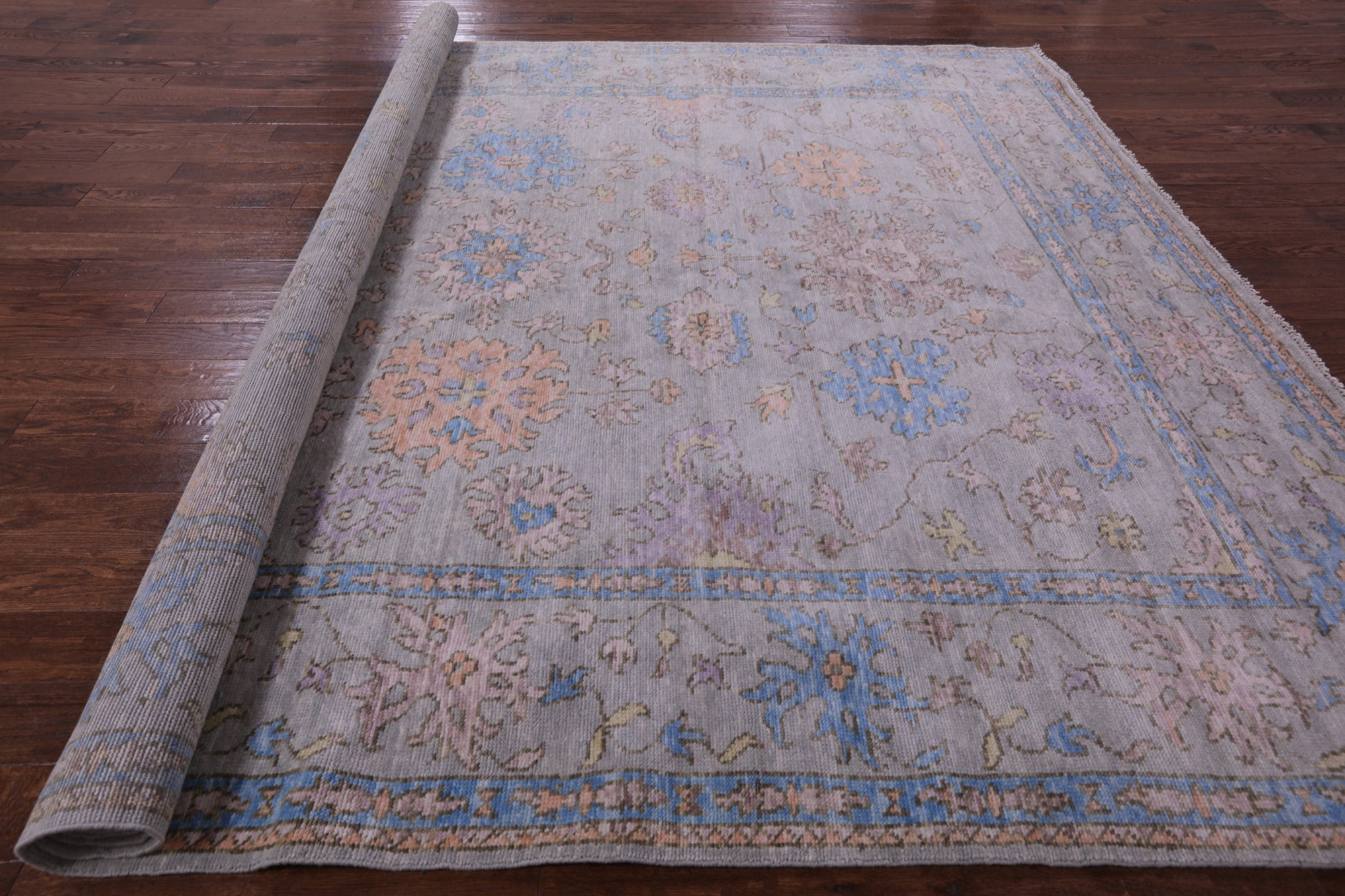 Turkish Oushak Handmade Wool Rug - 9' 5" X 11' 9" - Golden Nile
