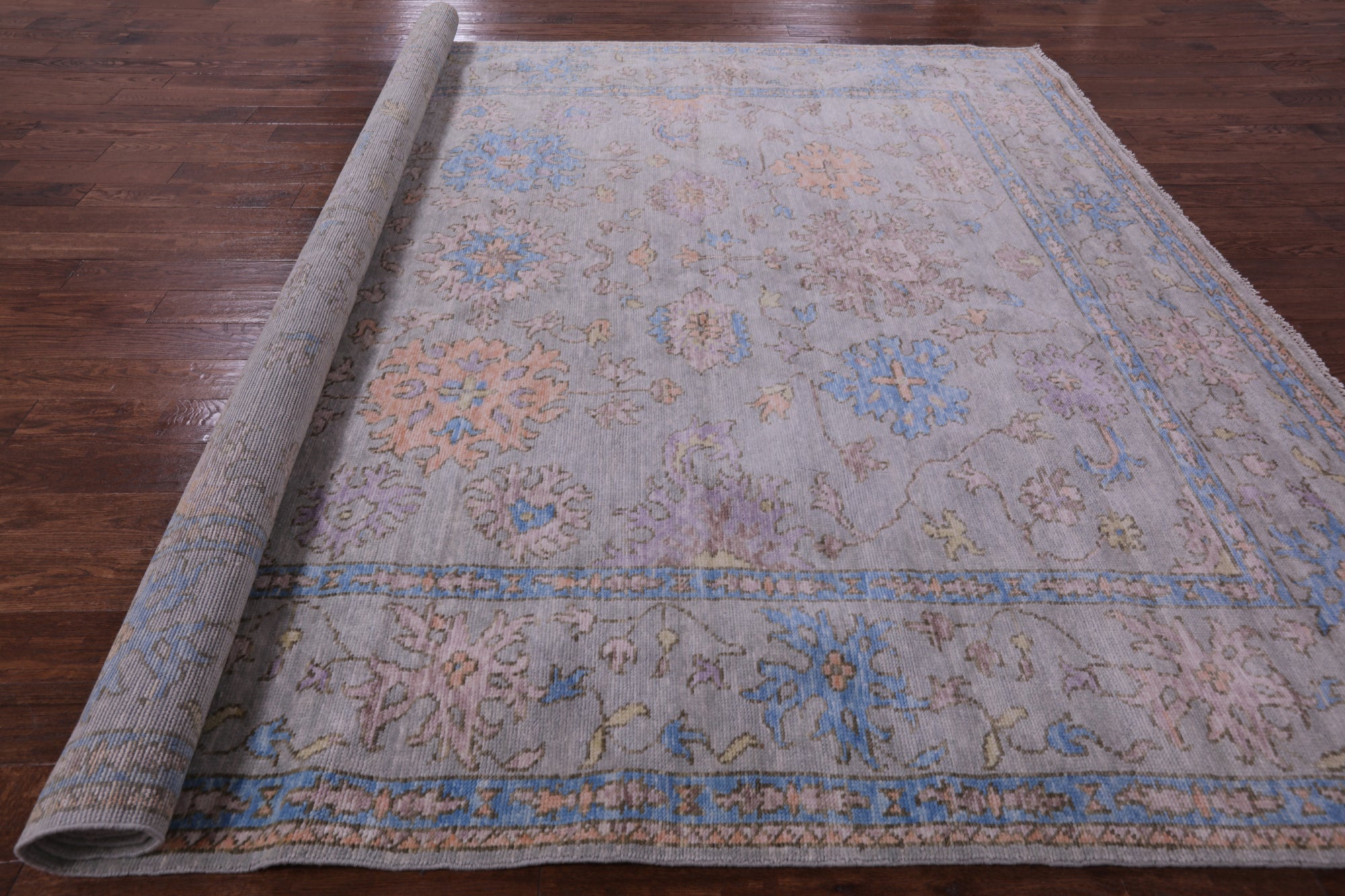 Turkish Oushak Handmade Wool Rug - 9' 5" X 11' 9" - Golden Nile