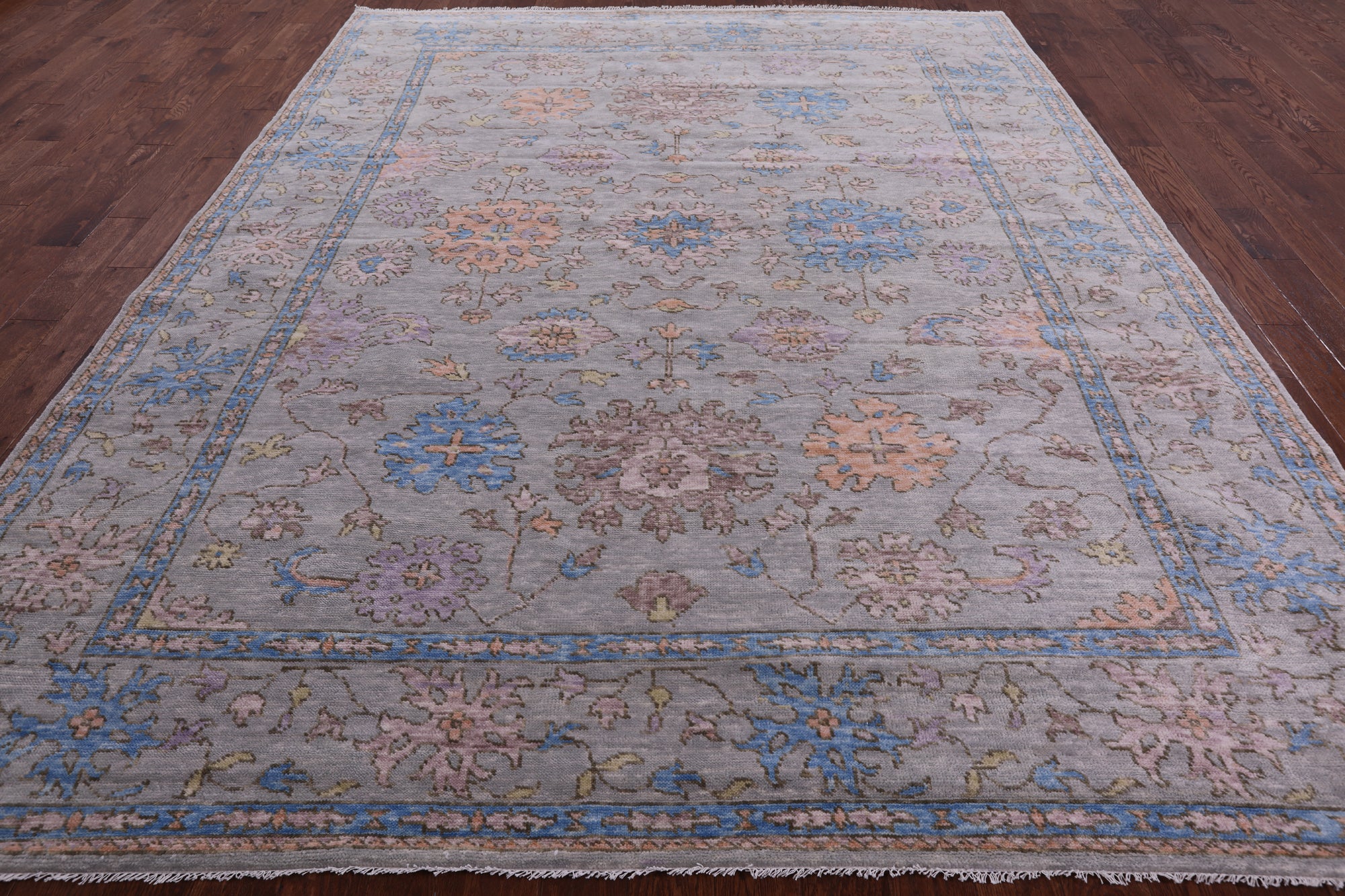 Turkish Oushak Handmade Wool Rug - 9' 5" X 11' 9" - Golden Nile