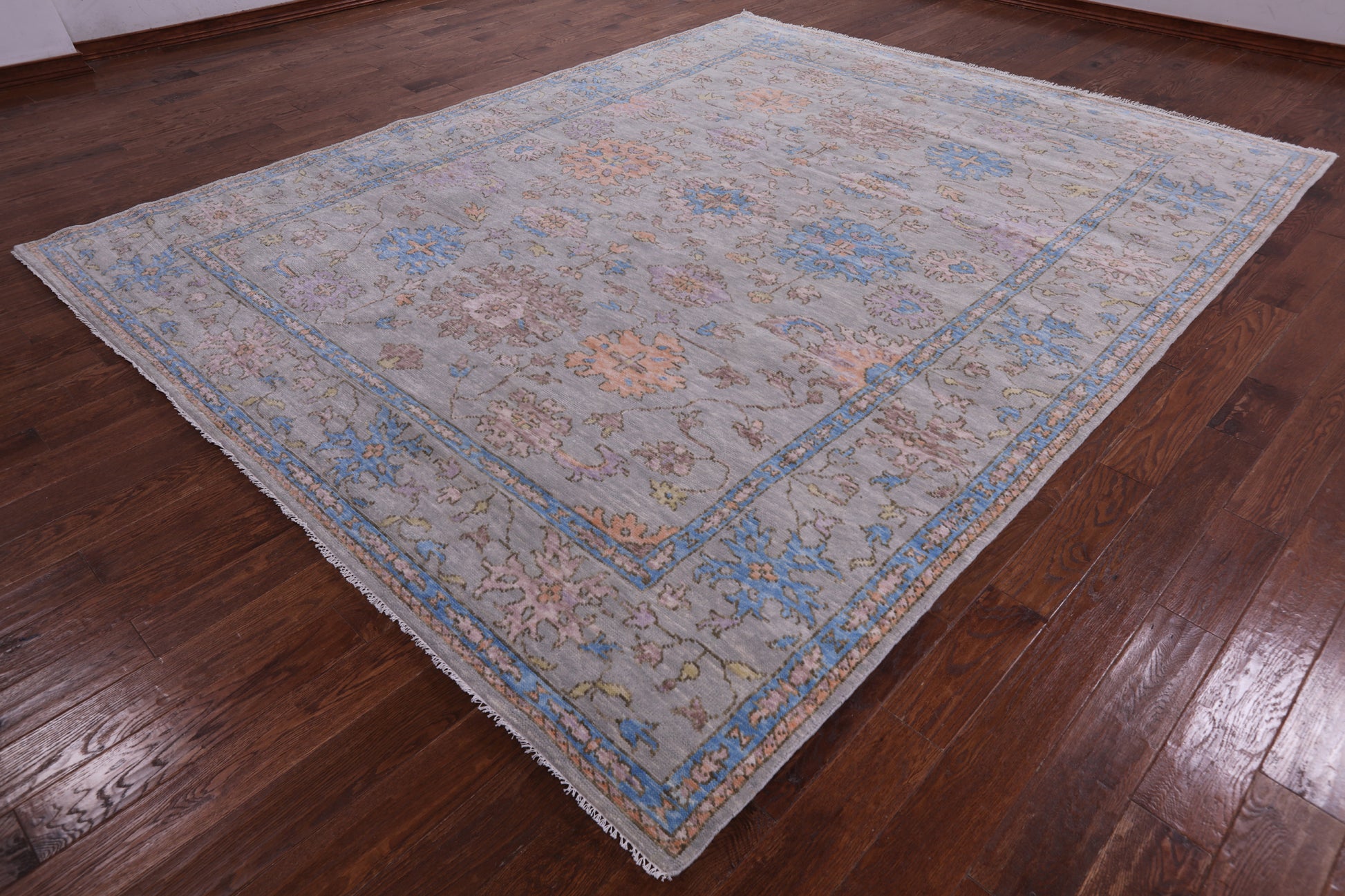 Turkish Oushak Handmade Wool Rug - 9' 5" X 11' 9" - Golden Nile