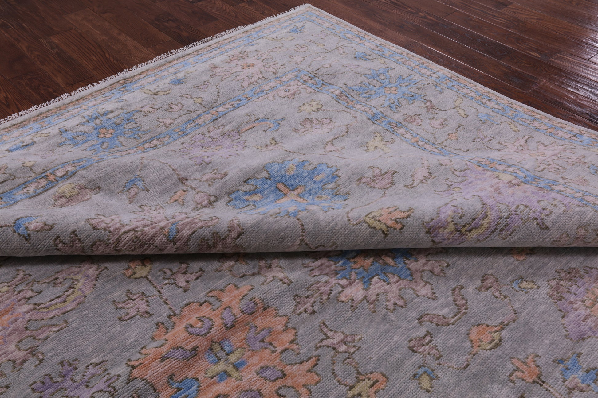 Turkish Oushak Handmade Wool Rug - 9' 5" X 11' 9" - Golden Nile