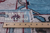 Blue Turkish Oushak Hand Knotted Wool Rug - 9' 2" X 11' 11" - Golden Nile