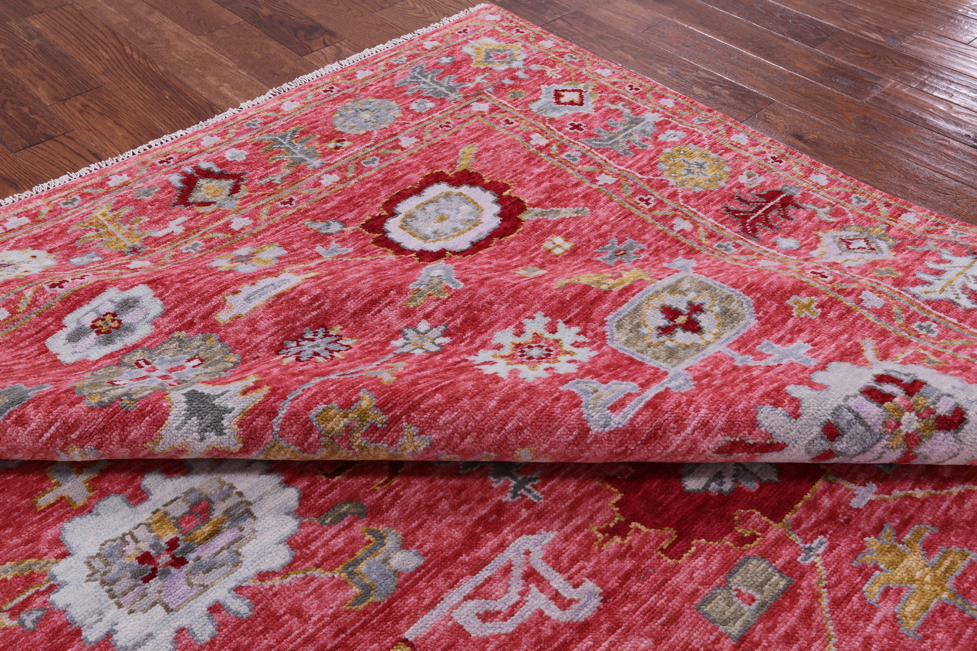 Turkish Oushak Hand Knotted Wool Rug - 8' 3" X 9' 11" - Golden Nile