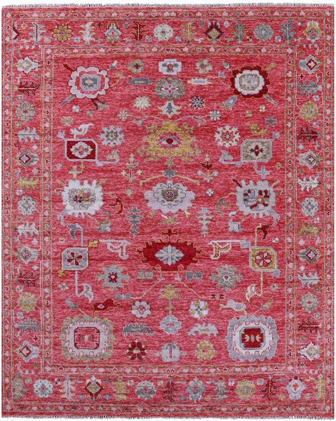 Turkish Oushak Hand Knotted Wool Rug - 8' 3" X 9' 11" - Golden Nile